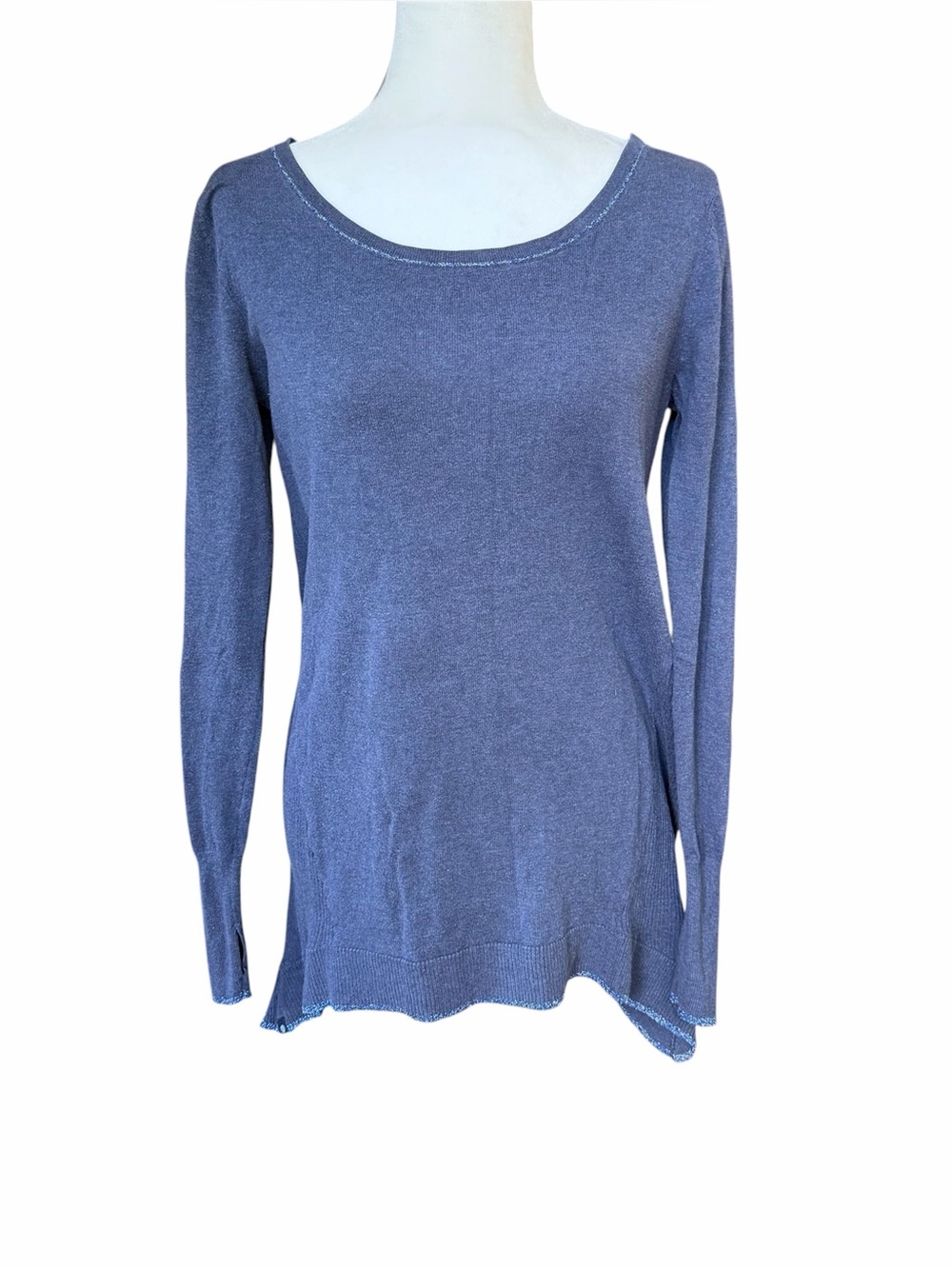 Athleta Kitta Cashmere blend sweater tunic blue Size M